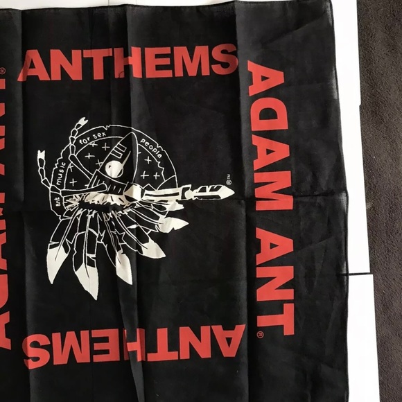 Rare NWOT Adam Ant Official 2017 Anthems Concert Tour Bandana - Picture 3 of 4